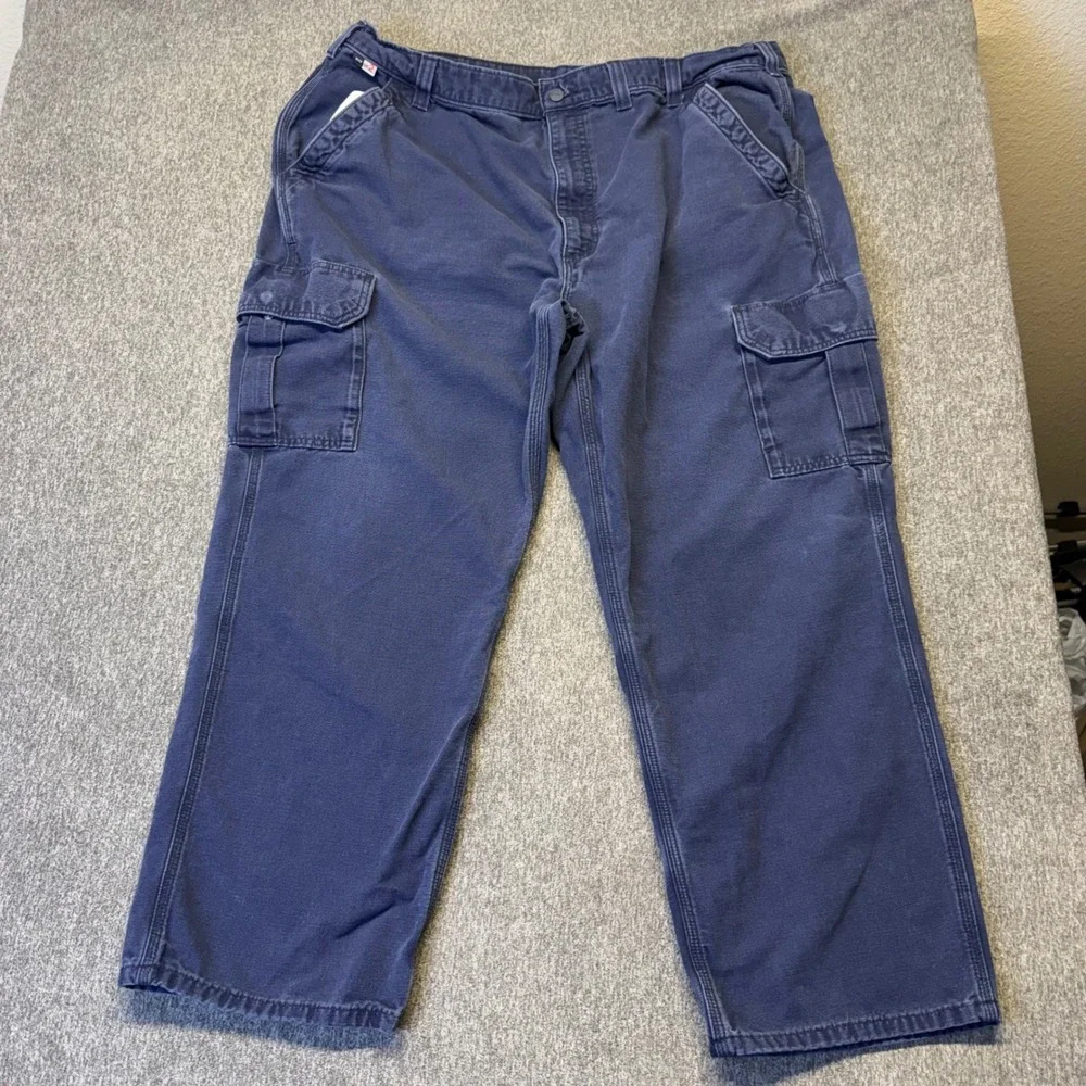 Carhartt FRB240-DNY Flame Resistant Cargo Pants Navy Blue Mens 44x30 CAT 2 Work
